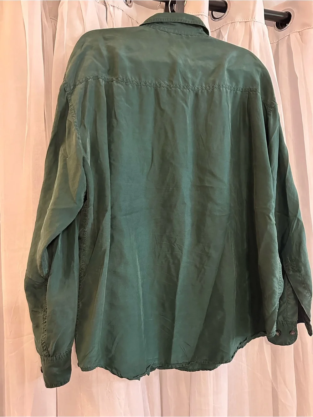 Cainbridge Classics Men’s Long Sleeve Silk Button down Shirt